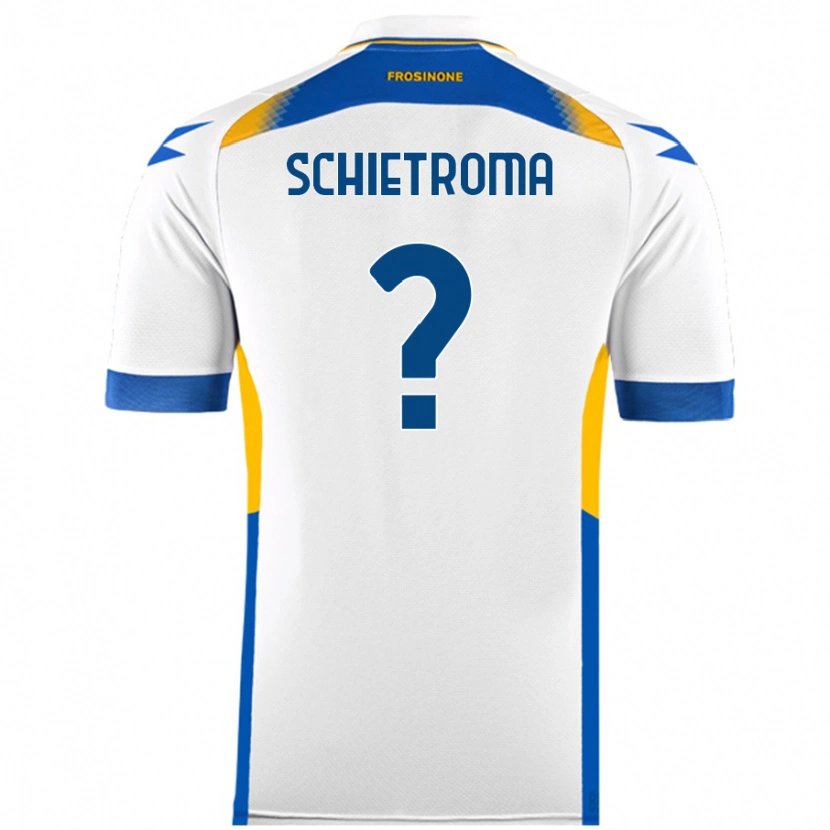 Danxen Enfant Maillot Lorenzo Schietroma #0 Blanc Tenues Extérieur 2024/25 T-Shirt