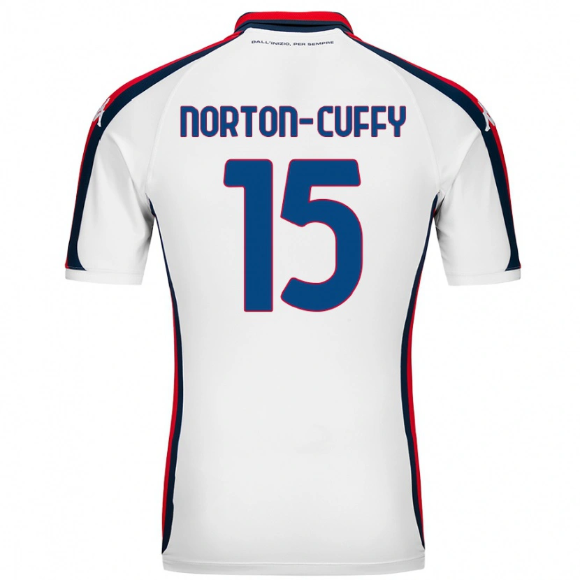 Danxen Enfant Maillot Brooke Norton-Cuffy #15 Blanc Tenues Extérieur 2024/25 T-Shirt