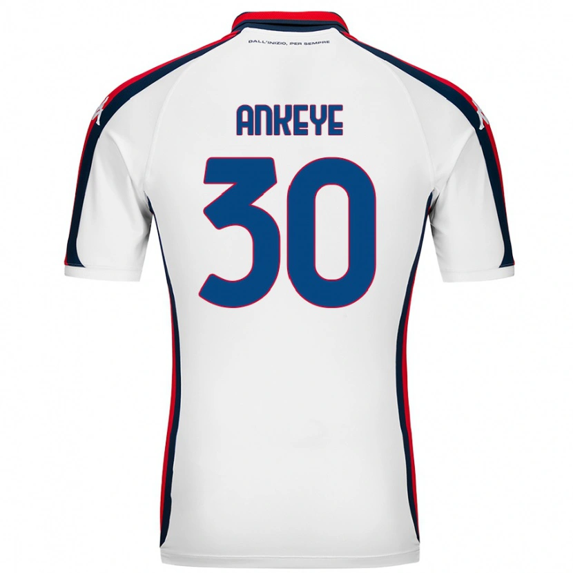 Danxen Enfant Maillot David Ankeye #30 Blanc Tenues Extérieur 2024/25 T-Shirt