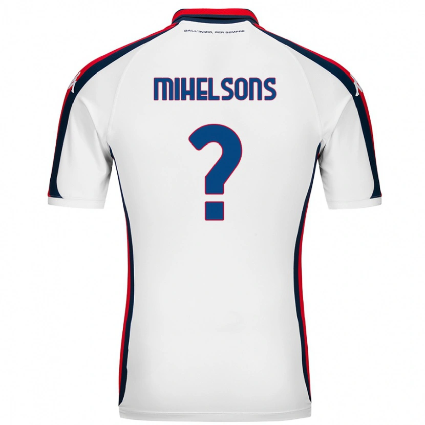 Danxen Enfant Maillot Rendijs Mihelsons #0 Blanc Tenues Extérieur 2024/25 T-Shirt