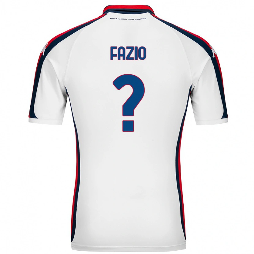 Danxen Enfant Maillot Lorenzo Fazio #0 Blanc Tenues Extérieur 2024/25 T-Shirt