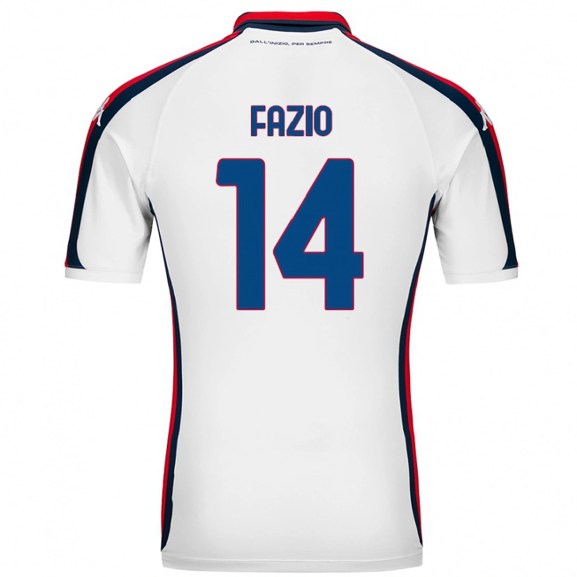Danxen Enfant Maillot Tommaso Fazio #14 Blanc Tenues Extérieur 2024/25 T-Shirt