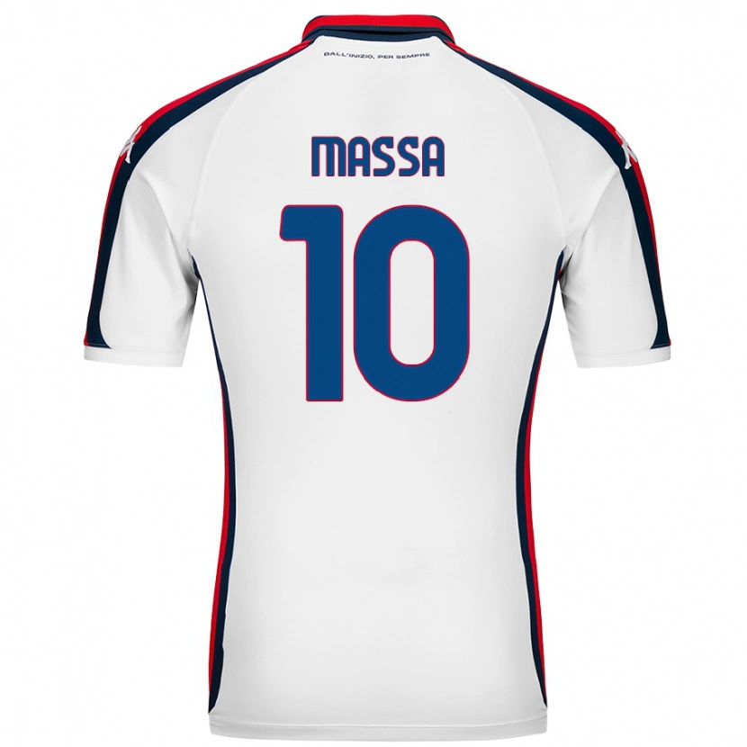 Danxen Enfant Maillot Alessandra Massa #10 Blanc Tenues Extérieur 2024/25 T-Shirt
