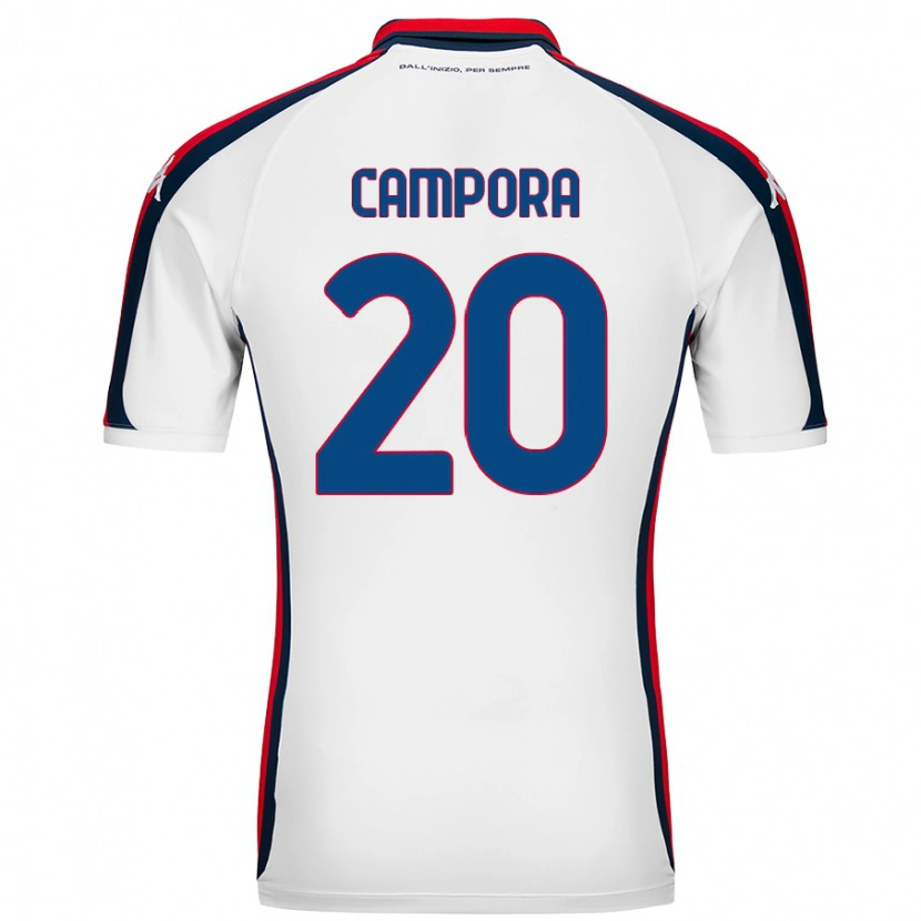 Danxen Enfant Maillot Alice Campora #20 Blanc Tenues Extérieur 2024/25 T-Shirt
