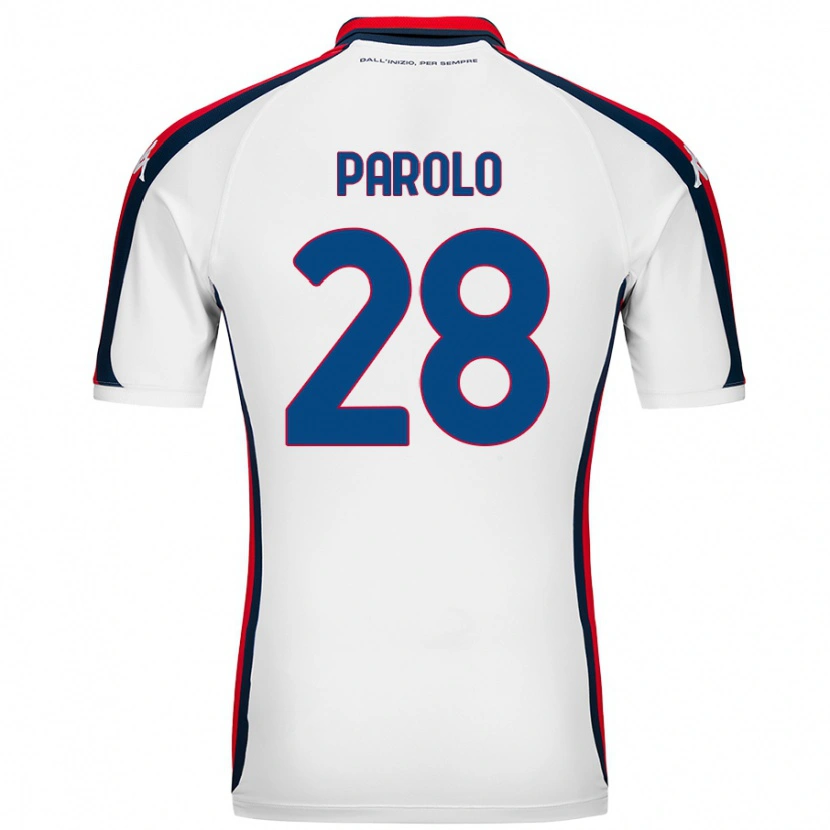 Danxen Enfant Maillot Lucrezia Parolo #28 Blanc Tenues Extérieur 2024/25 T-Shirt