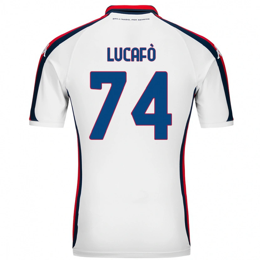 Danxen Enfant Maillot Sara Lucafò #74 Blanc Tenues Extérieur 2024/25 T-Shirt