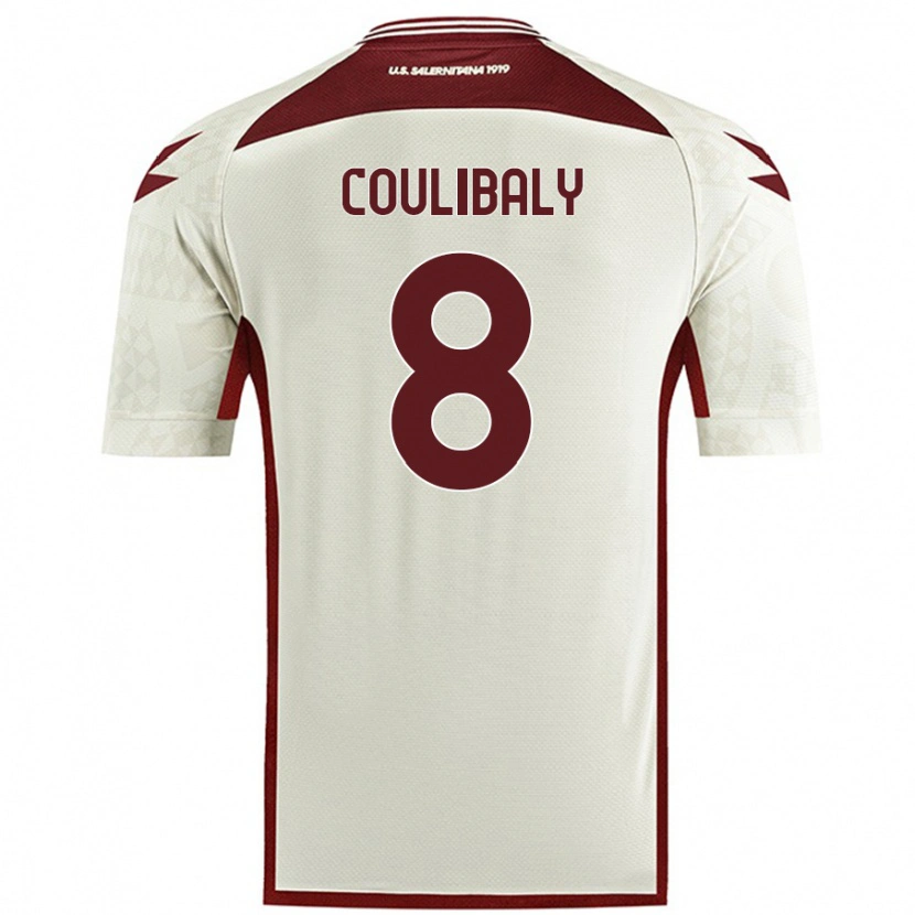 Danxen Enfant Maillot Mamadou Coulibaly #8 Couleur Crème Tenues Extérieur 2024/25 T-Shirt