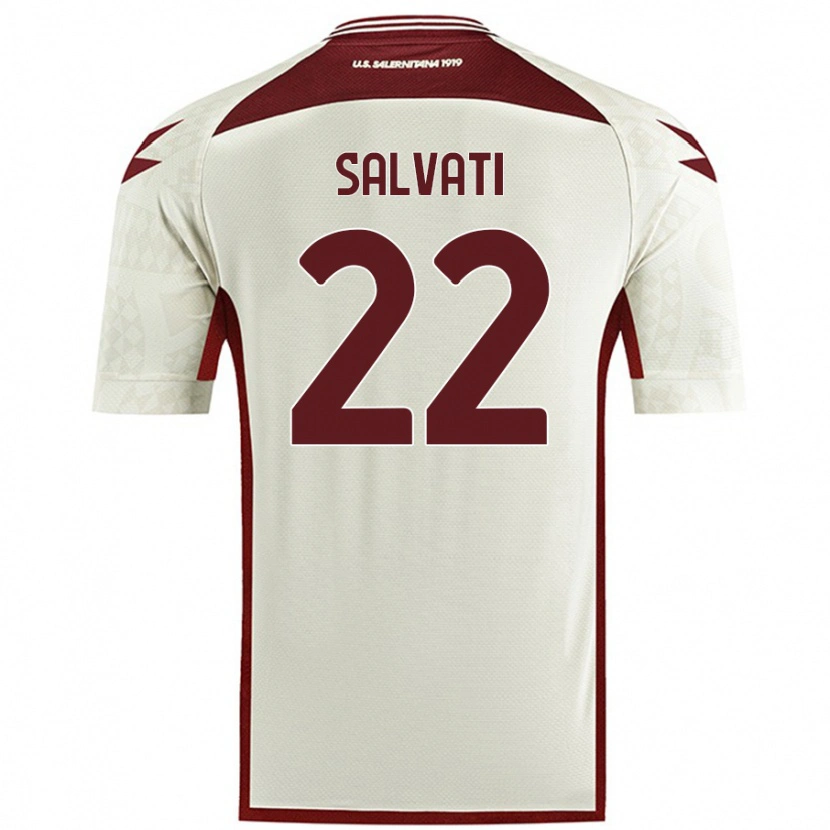 Danxen Enfant Maillot Gregorio Salvati #22 Couleur Crème Tenues Extérieur 2024/25 T-Shirt