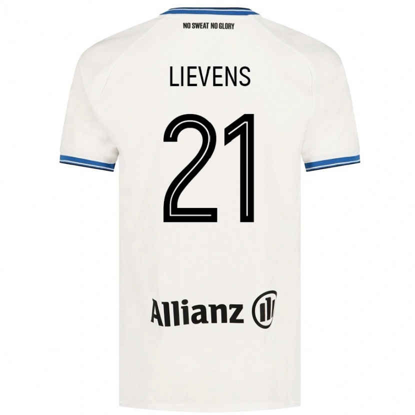 Danxen Enfant Maillot Caitlin Lievens #21 Blanc Tenues Extérieur 2024/25 T-Shirt