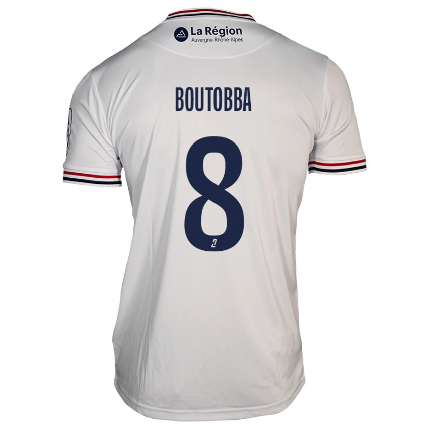 Danxen Enfant Maillot Bilal Boutobba #8 Blanc Tenues Extérieur 2024/25 T-Shirt
