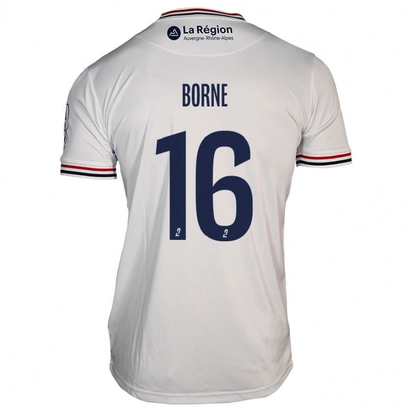 Danxen Enfant Maillot Théo Borne #16 Blanc Tenues Extérieur 2024/25 T-Shirt