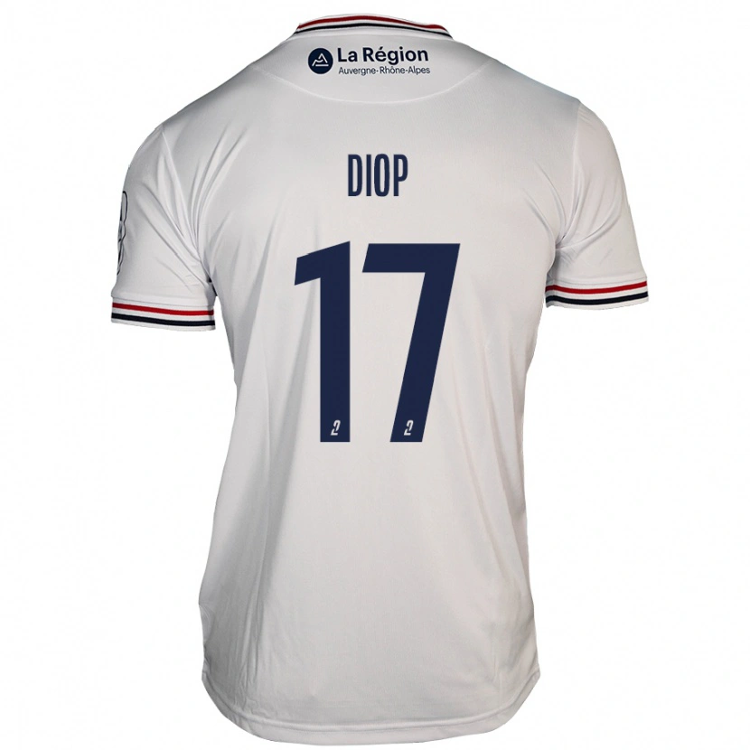 Danxen Enfant Maillot Ousmane Diop #17 Blanc Tenues Extérieur 2024/25 T-Shirt
