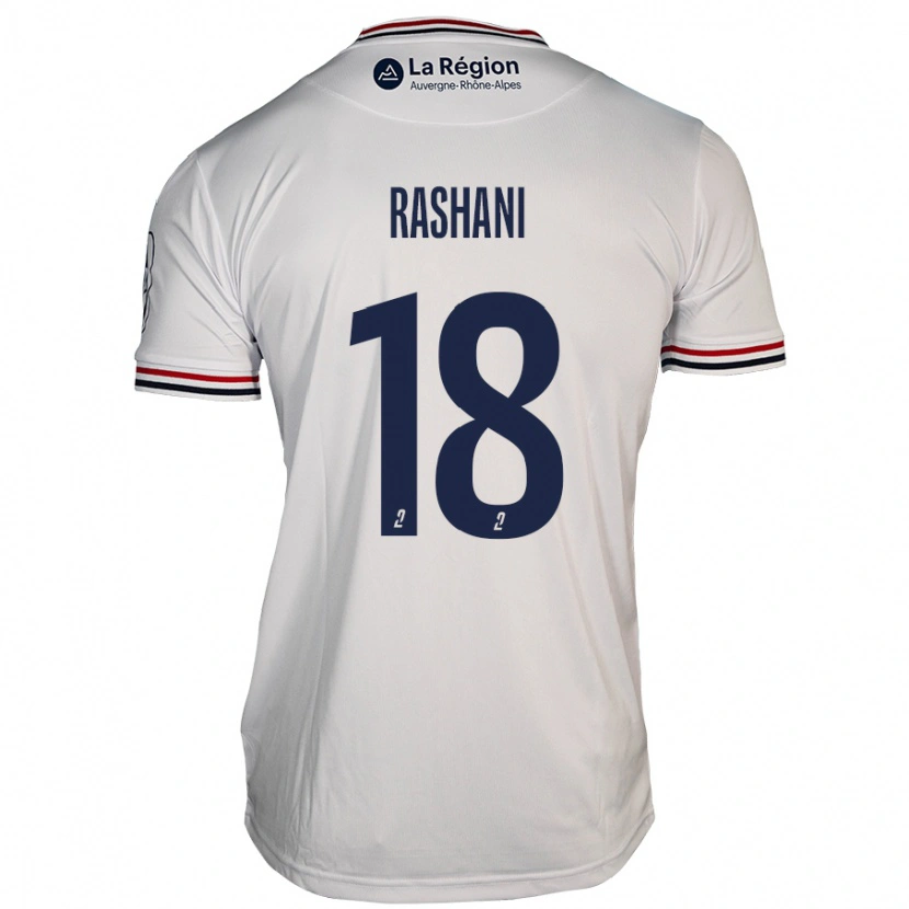 Danxen Enfant Maillot Elbasan Rashani #18 Blanc Tenues Extérieur 2024/25 T-Shirt