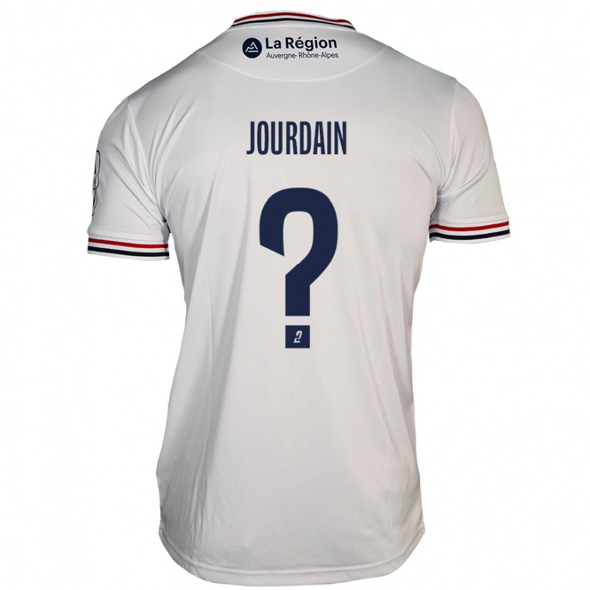 Danxen Enfant Maillot Théo Jourdain #0 Blanc Tenues Extérieur 2024/25 T-Shirt