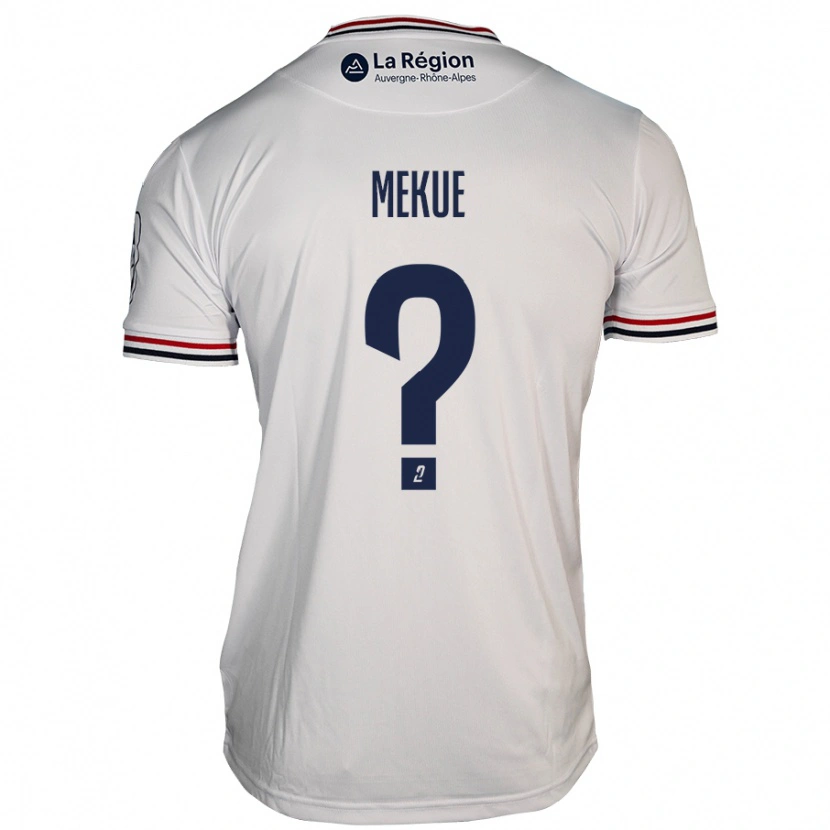 Danxen Enfant Maillot Florian Mekue #0 Blanc Tenues Extérieur 2024/25 T-Shirt