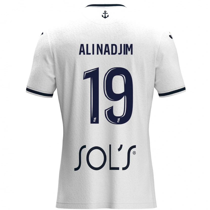 Danxen Enfant Maillot Nadjma Ali Nadjim #19 Blanc Bleu Foncé Tenues Extérieur 2024/25 T-Shirt