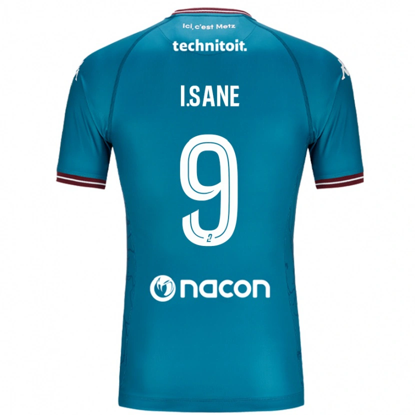 Danxen Enfant Maillot Ibou Sané #9 Bleu Pétrole Tenues Extérieur 2024/25 T-Shirt