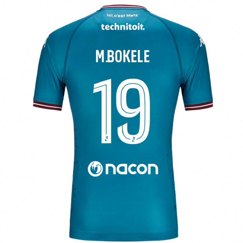 Danxen Enfant Maillot Morgan Bokele #19 Bleu Pétrole Tenues Extérieur 2024/25 T-Shirt