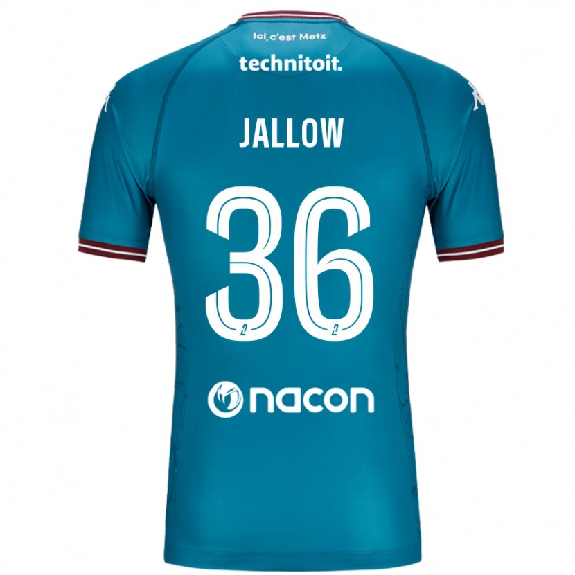 Danxen Enfant Maillot Ablie Jallow #36 Bleu Pétrole Tenues Extérieur 2024/25 T-Shirt