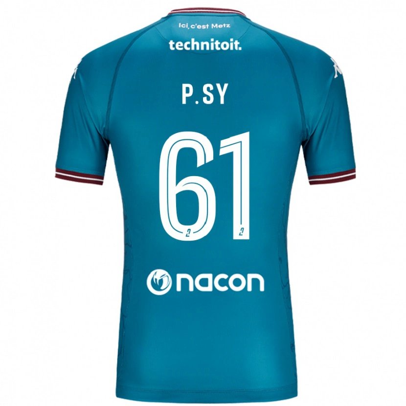 Danxen Enfant Maillot Pape Sy #61 Bleu Pétrole Tenues Extérieur 2024/25 T-Shirt