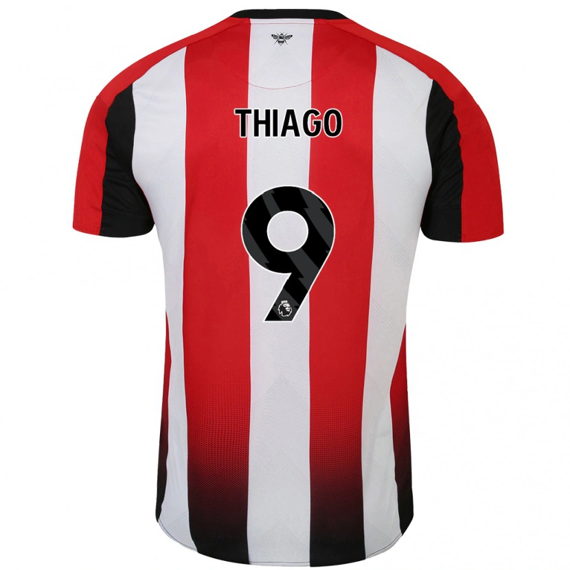 Danxen Homme Maillot Igor Thiago #9 Rouge Blanc Tenues Domicile 2024/25 T-Shirt