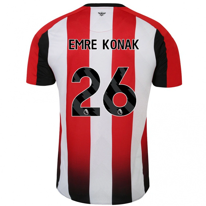 Danxen Homme Maillot Yunus Emre Konak #26 Rouge Blanc Tenues Domicile 2024/25 T-Shirt