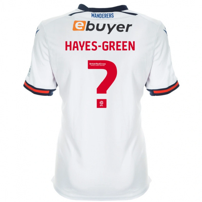 Danxen Homme Maillot Charlie Hayes-Green #0 Blanc Tenues Domicile 2024/25 T-Shirt