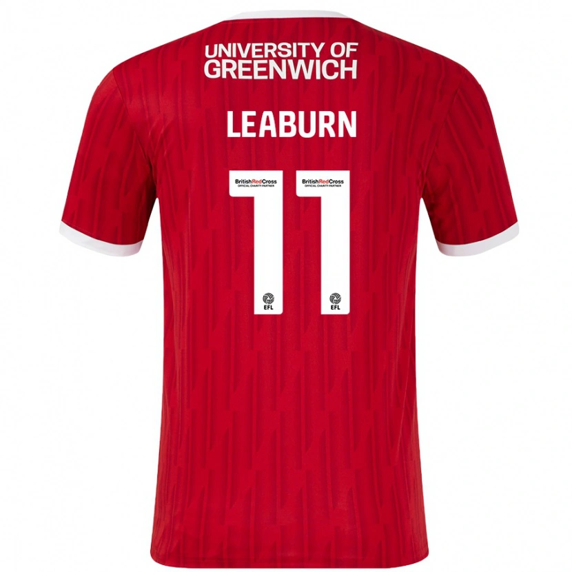 Danxen Homme Maillot Miles Leaburn #11 Rouge Blanc Tenues Domicile 2024/25 T-Shirt