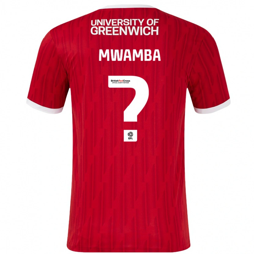 Danxen Homme Maillot Alan Mwamba #0 Rouge Blanc Tenues Domicile 2024/25 T-Shirt