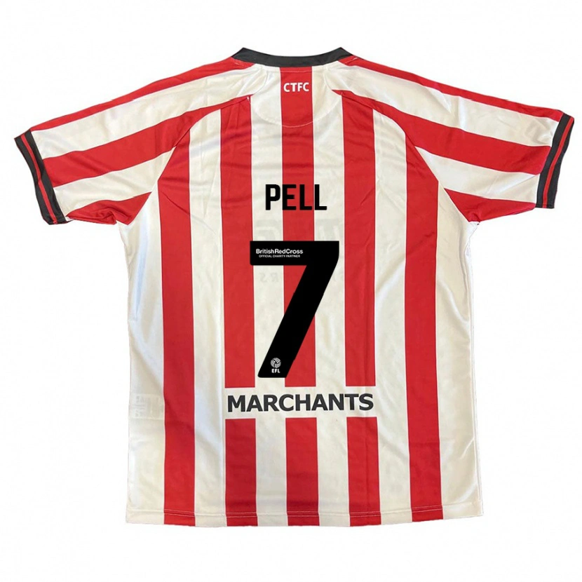 Danxen Homme Maillot Harry Pell #7 Rouge Blanc Tenues Domicile 2024/25 T-Shirt