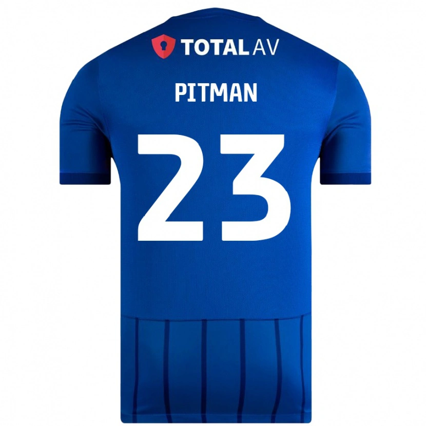 Danxen Homme Maillot Emily Pitman #23 Bleu Tenues Domicile 2024/25 T-Shirt