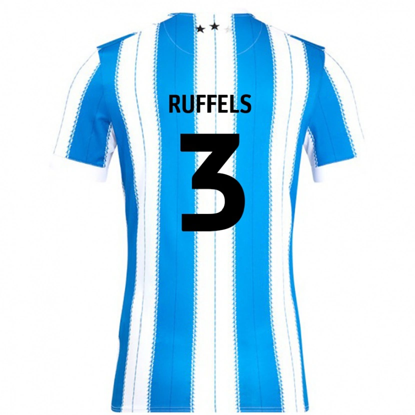 Danxen Homme Maillot Josh Ruffels #3 Bleu Blanc Tenues Domicile 2024/25 T-Shirt