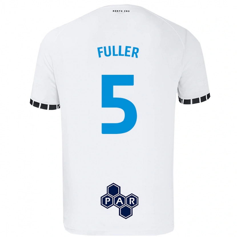 Danxen Homme Maillot Olivia Fuller #5 Blanc Tenues Domicile 2024/25 T-Shirt