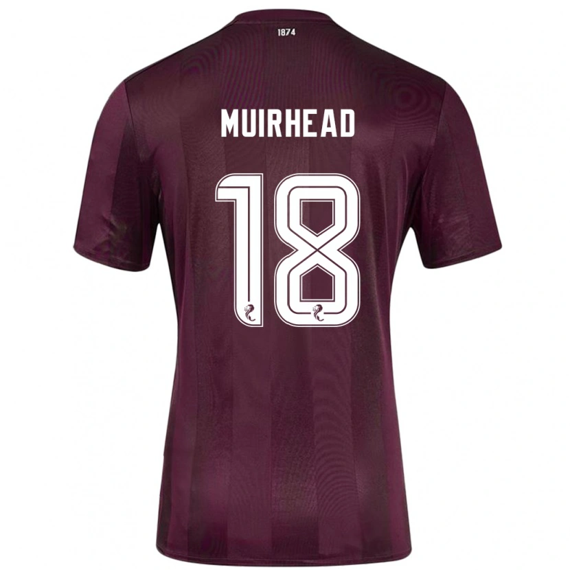 Danxen Homme Maillot Owen Muirhead #18 Bordeaux Tenues Domicile 2024/25 T-Shirt