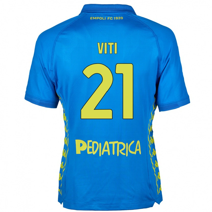 Danxen Homme Maillot Mattia Viti #21 Bleu Tenues Domicile 2024/25 T-Shirt
