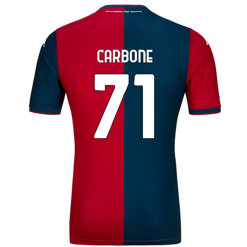 Danxen Homme Maillot Filippo Carbone #71 Rouge Bleu Foncé Tenues Domicile 2024/25 T-Shirt