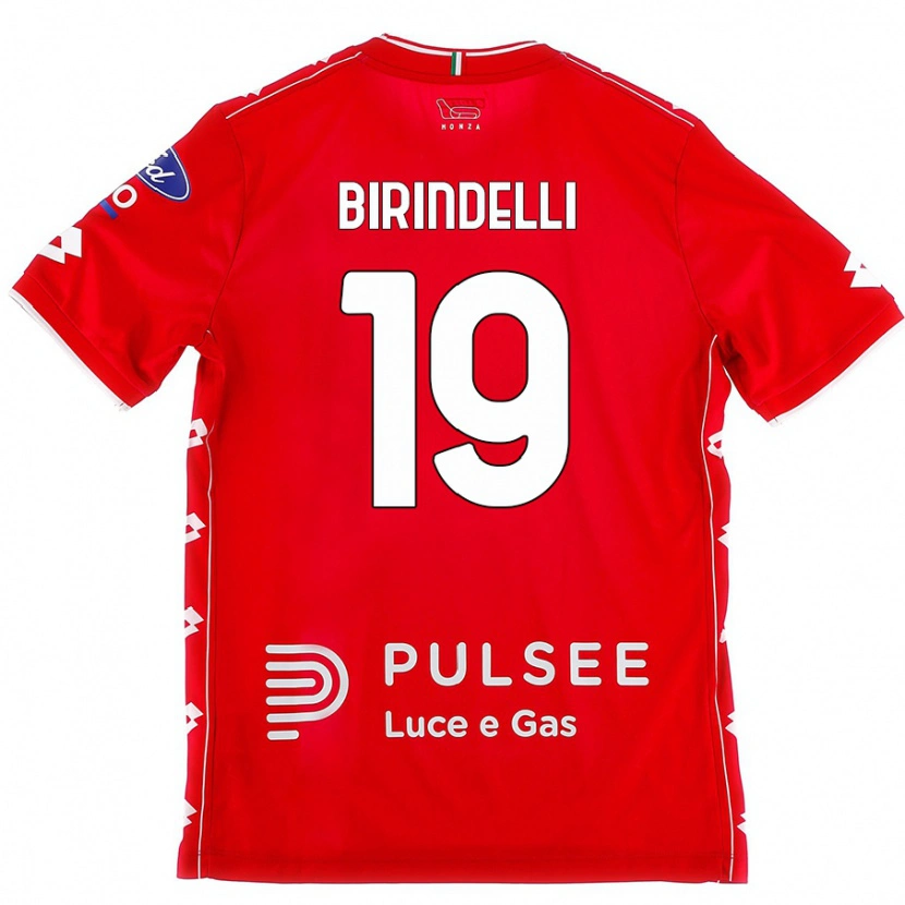 Danxen Homme Maillot Samuele Birindelli #19 Rouge Blanc Tenues Domicile 2024/25 T-Shirt