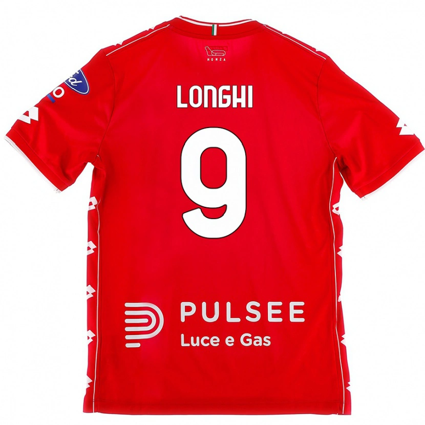 Danxen Homme Maillot Jordan Longhi #9 Rouge Blanc Tenues Domicile 2024/25 T-Shirt
