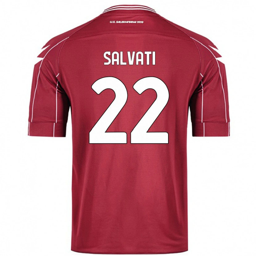 Danxen Homme Maillot Gregorio Salvati #22 Bordeaux Tenues Domicile 2024/25 T-Shirt