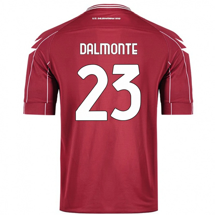 Danxen Homme Maillot Nicola Dalmonte #23 Bordeaux Tenues Domicile 2024/25 T-Shirt