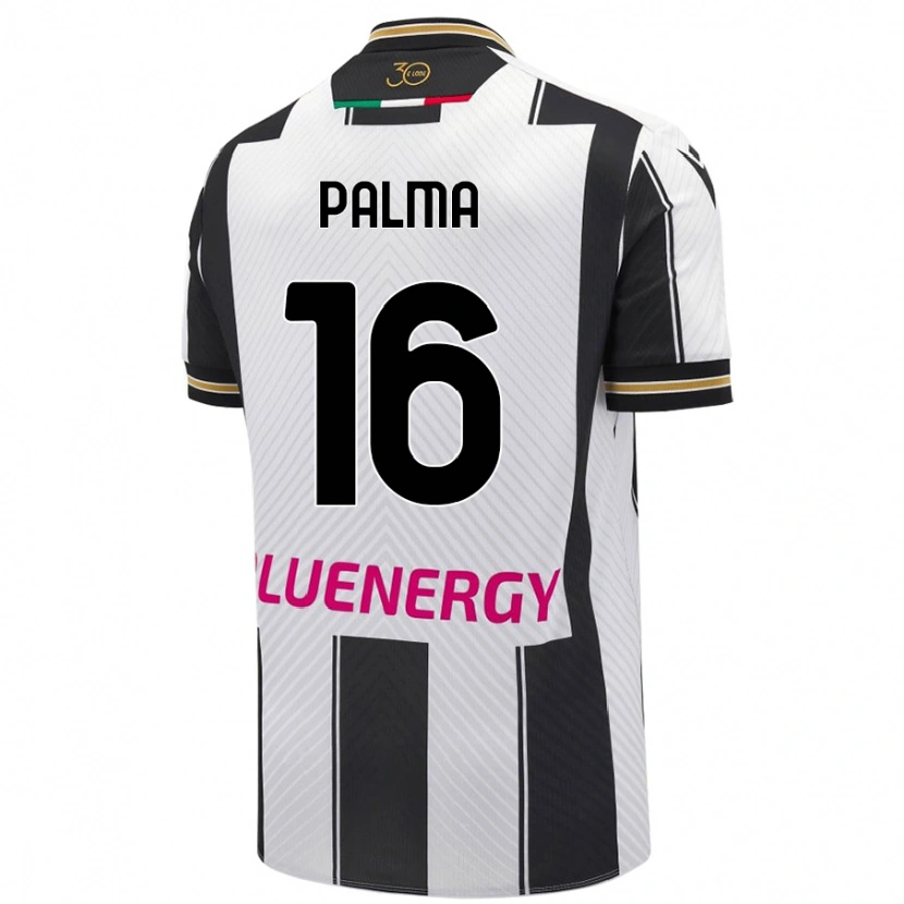 Danxen Homme Maillot Matteo Palma #16 Blanc Noir Tenues Domicile 2024/25 T-Shirt