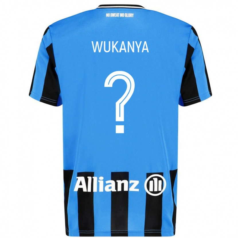 Danxen Homme Maillot Stéphane Wukanya #0 Bleu Ciel Noir Tenues Domicile 2024/25 T-Shirt