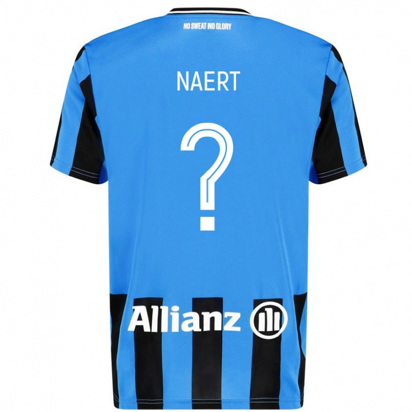 Danxen Homme Maillot Stan Naert #0 Bleu Ciel Noir Tenues Domicile 2024/25 T-Shirt