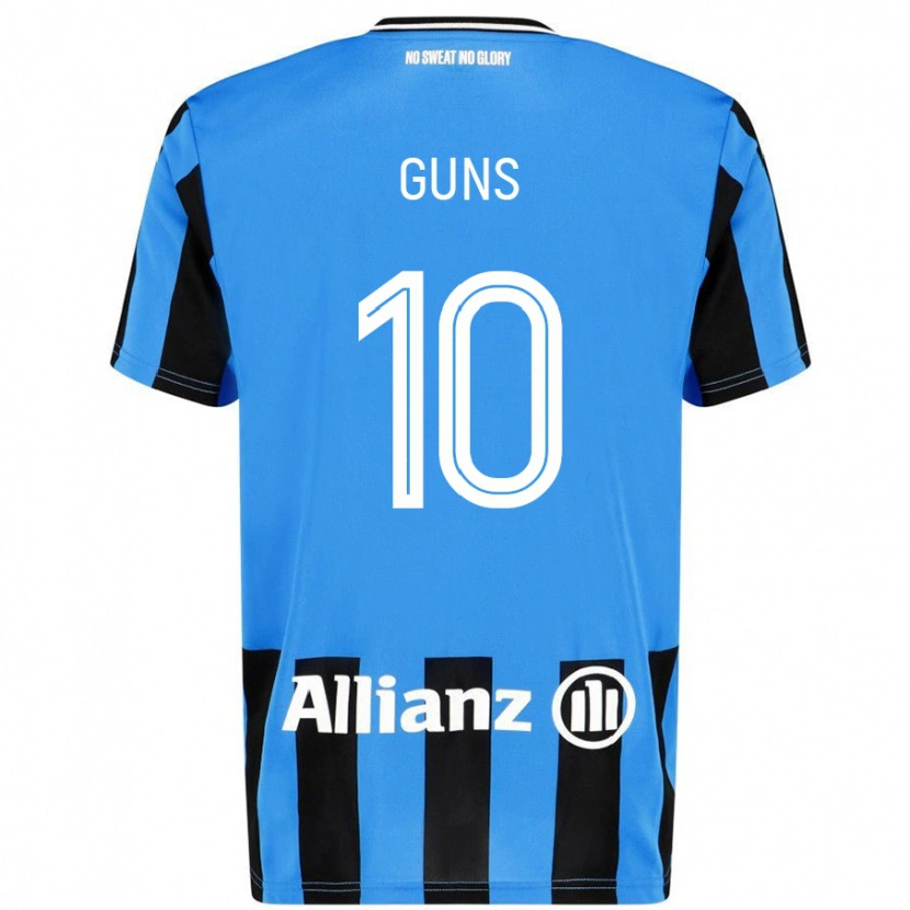 Danxen Homme Maillot Celien Guns #10 Bleu Ciel Noir Tenues Domicile 2024/25 T-Shirt