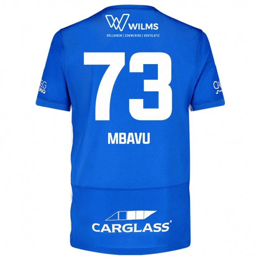 Danxen Homme Maillot Elie Mbavu #73 Bleu Tenues Domicile 2024/25 T-Shirt