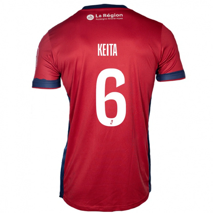 Danxen Homme Maillot Habib Keïta #6 Bordeaux Clair Tenues Domicile 2024/25 T-Shirt