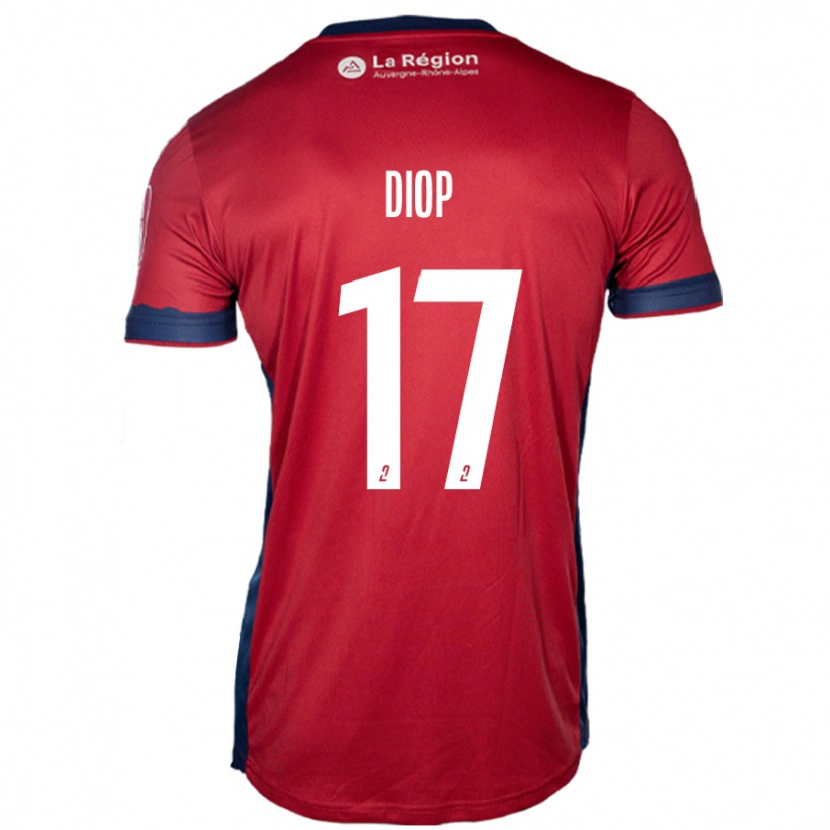 Danxen Homme Maillot Ousmane Diop #17 Bordeaux Clair Tenues Domicile 2024/25 T-Shirt