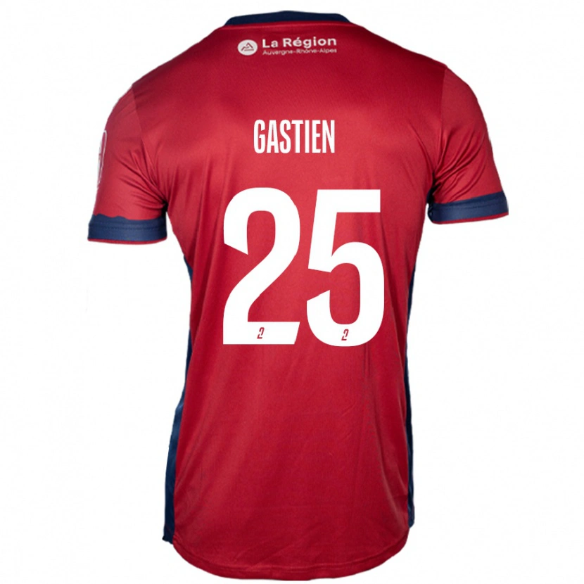 Danxen Homme Maillot Johan Gastien #25 Bordeaux Clair Tenues Domicile 2024/25 T-Shirt