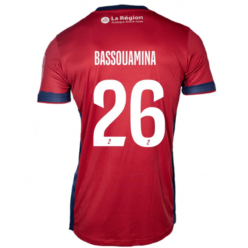 Danxen Homme Maillot Mons Bassouamina #26 Bordeaux Clair Tenues Domicile 2024/25 T-Shirt