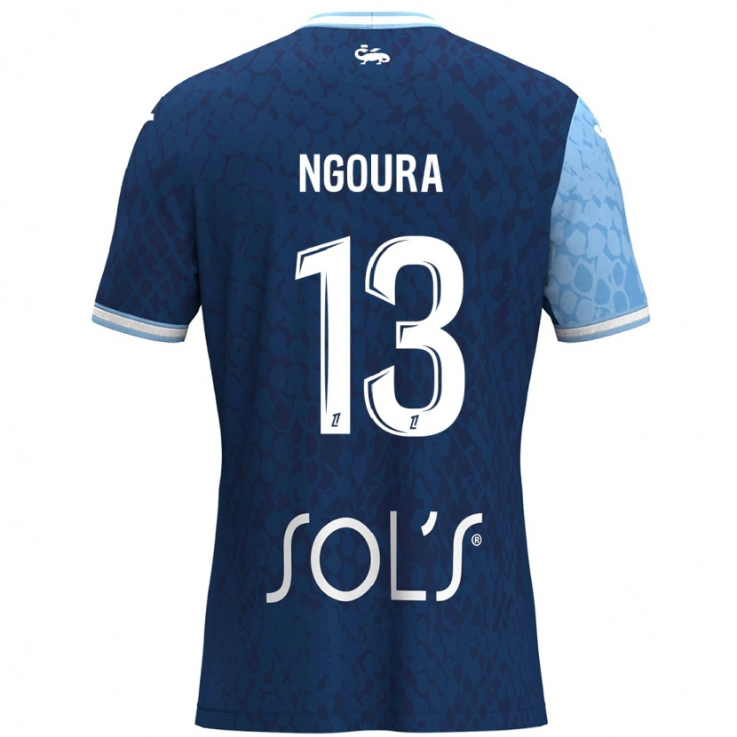 Danxen Homme Maillot Steve Ngoura #13 Bleu Ciel Bleu Foncé Tenues Domicile 2024/25 T-Shirt